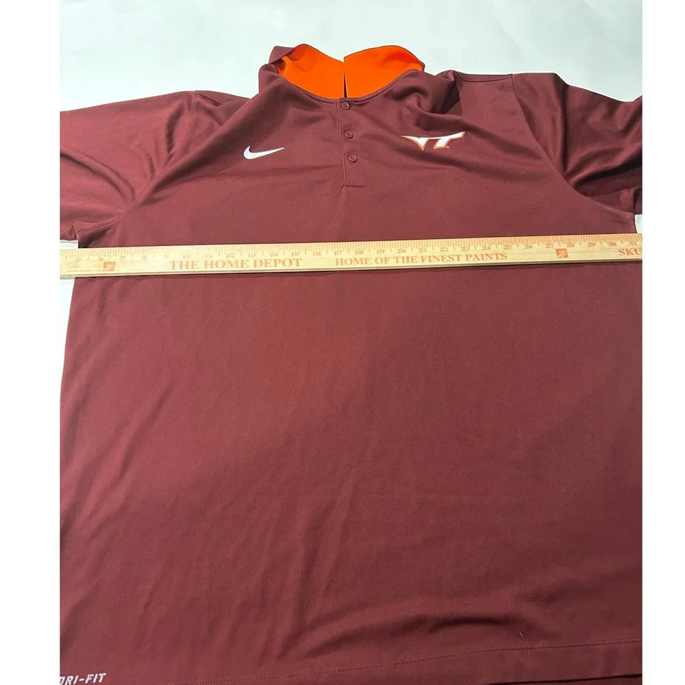 Nike Dri-FIT Mens‎ Virginia Tech Hokies Polo Shirt XXL Golf Activewear Stretch